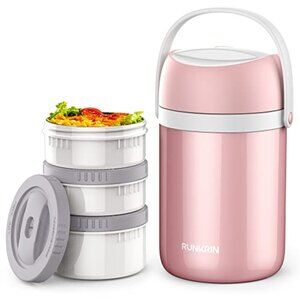 Runkrin 64oz Insulated Food Jar | 3-Tier Stackable | Food Storage | NIB